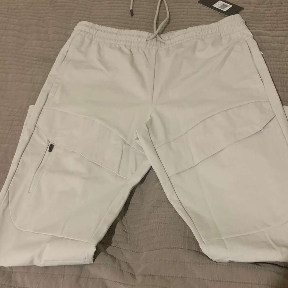 Men's White Casual Pants - Picture 2 of 5